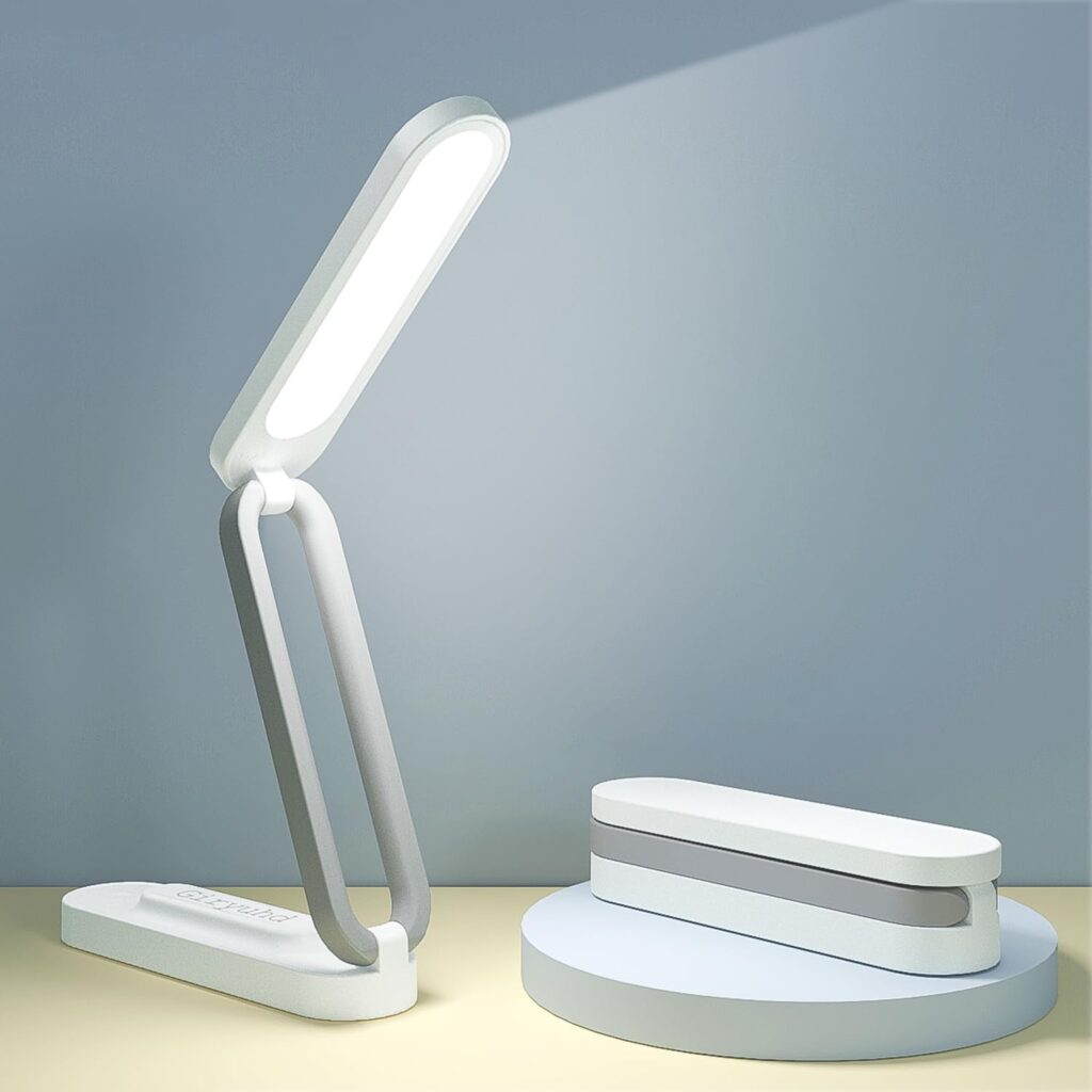 Rechargeable lamp, foldable and portable light, LED desk light strip, 3 adjustable brightness levels, small desk lamp