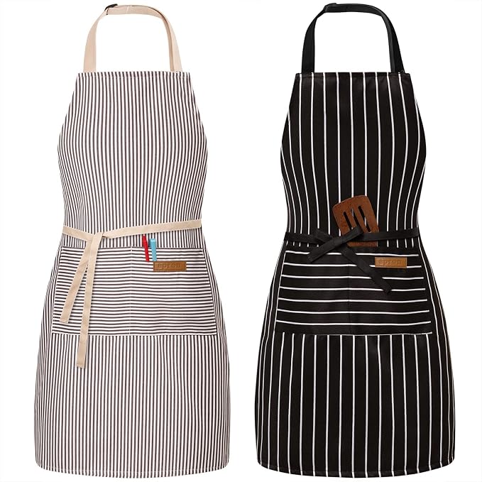 Chef aprons for kitchens and restaurants, with 2 pockets