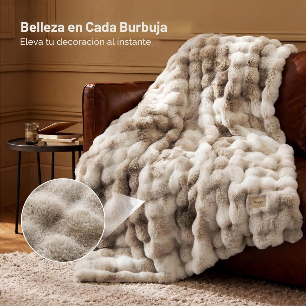 Bedsure GentleSoft Soft, Plush, and Fluffy Blanket – Soft and Cozy Minky Faux Fur Fleece Blanket
