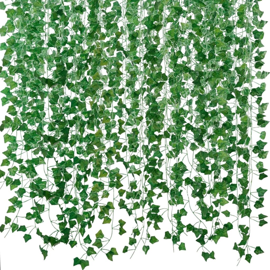 Freyalife Artificial Ivy Vines for Room Decor (12-Pack, 84 Feet Total) – Aesthetic Hanging Faux Plants